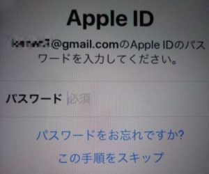 Apple ID入力